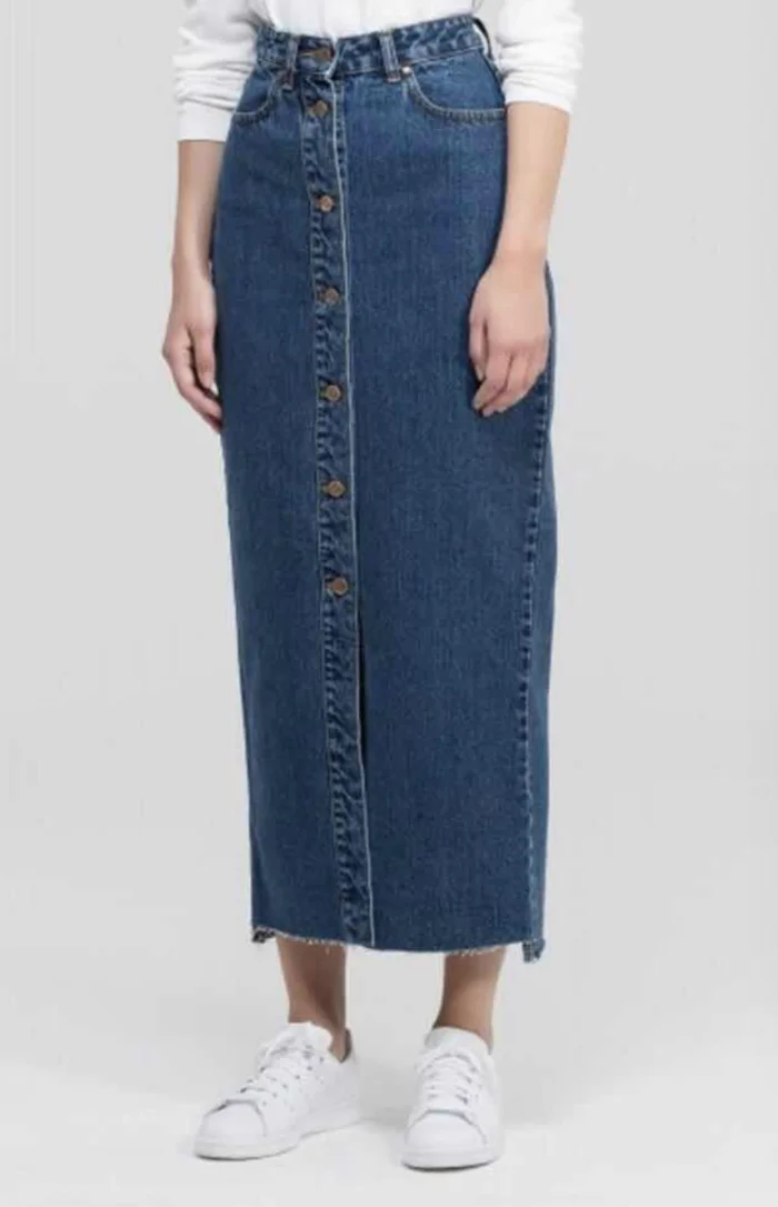 2020 Middle East Islamic Dubai Oman Muslim fashion long button jeans bag hip skirt