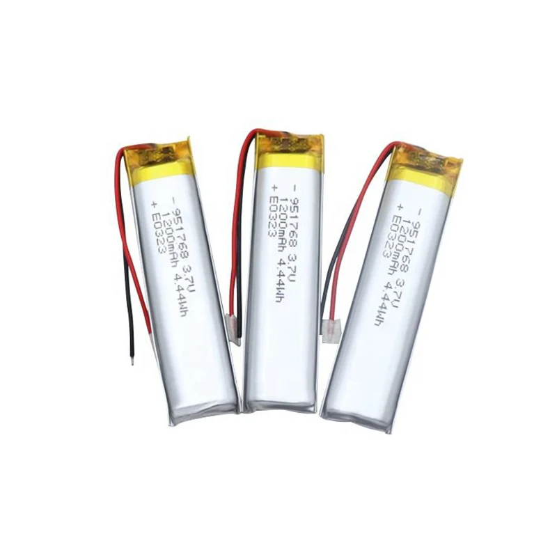 China Cell Factory Consumer Electronics Batteries 1200mAh 3.7V 951768 Smart Devices Battery For Beauty Devices
