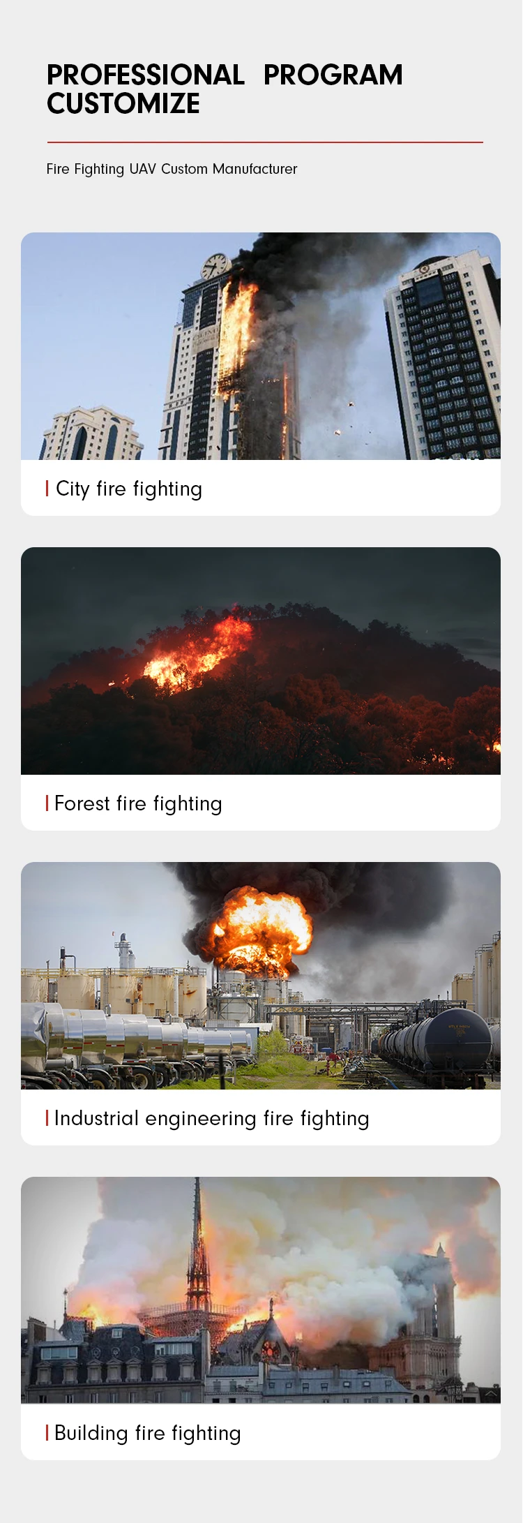 large fire extinguishing drone