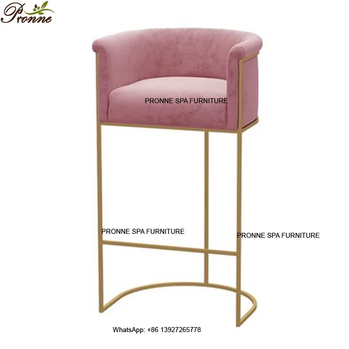 modern luxury bar furniture ins metal high bar chair/backrest high stool