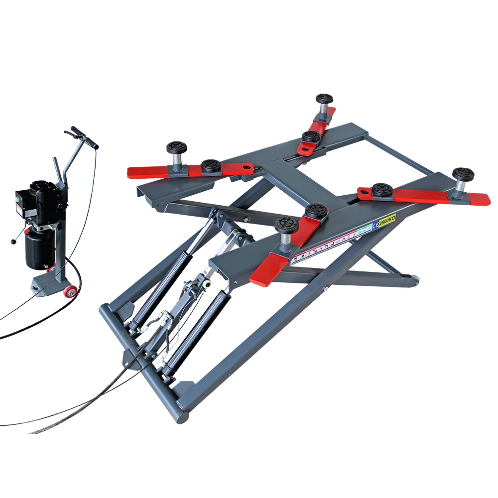 Portable 2800 kgs capacity low rise scissor mobile car lift elevator for sales