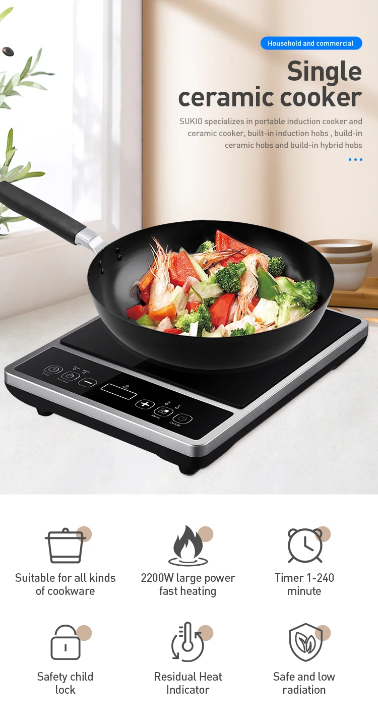 Smart Digital Multifunction 1 Burner Induction Cooker Infrared Kitchen Induction Stove