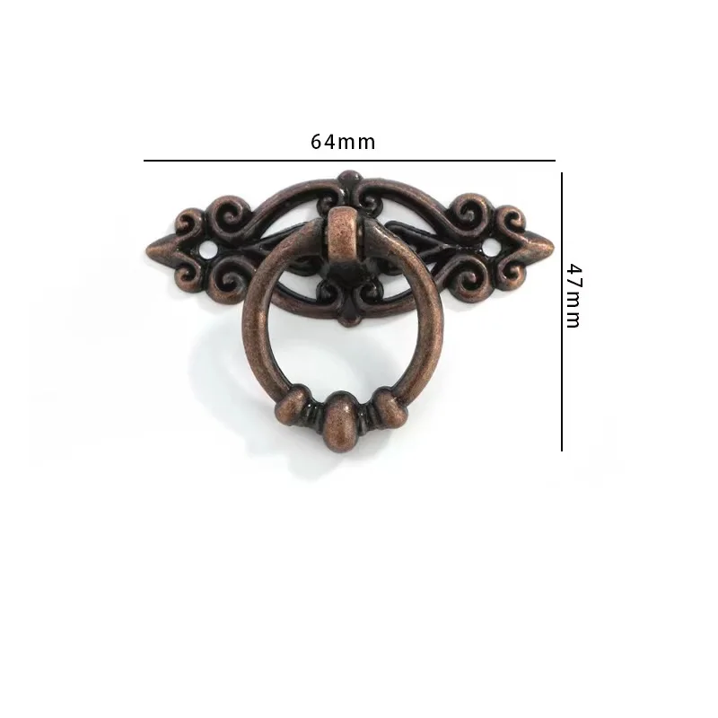 Zinc Alloy Door Handle Pull Ring For Furniture Ring Pull Black Door Window Handles