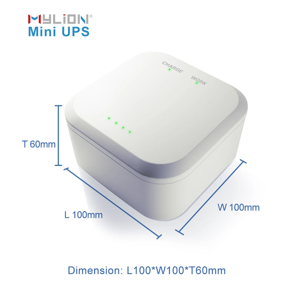 Mylion 12V 5A Mini DC UPS 77.7Wh 21000mAh Smart Adapter Rechargeable Battery Backup for WiFi Router