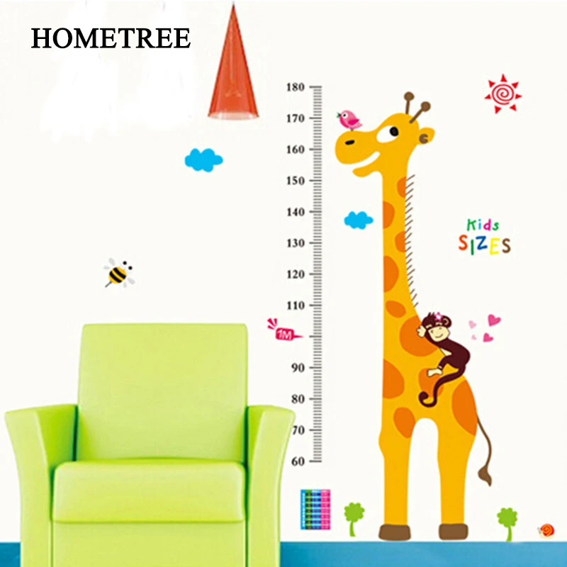 Giraffe Measurement Child Height Scale Stickers Home Decoration Wall Stickers Giraffe Measurement Height Stickers H532
