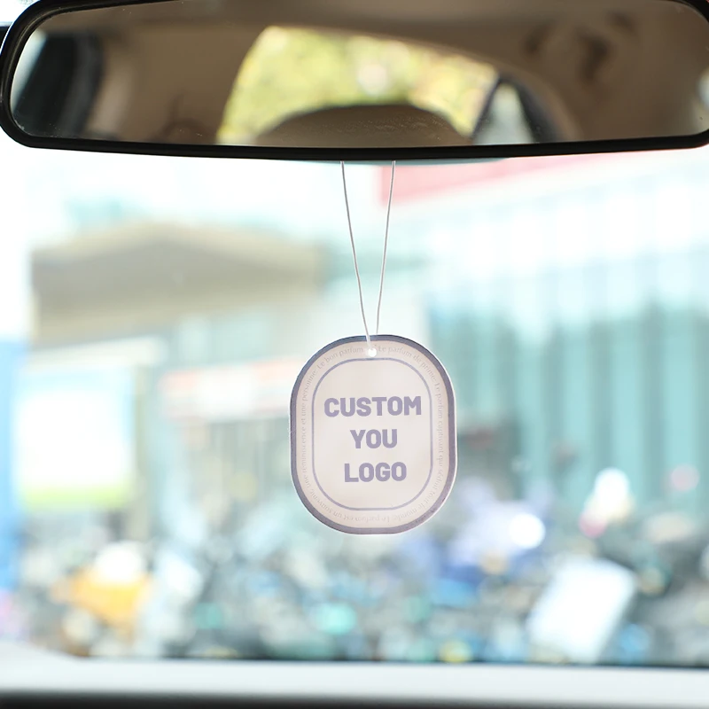 Custom Logo Luxury Car Interior Perfume 2mm Cptton Paper Home Scent Air Freshener Car Hanging Air Freshener