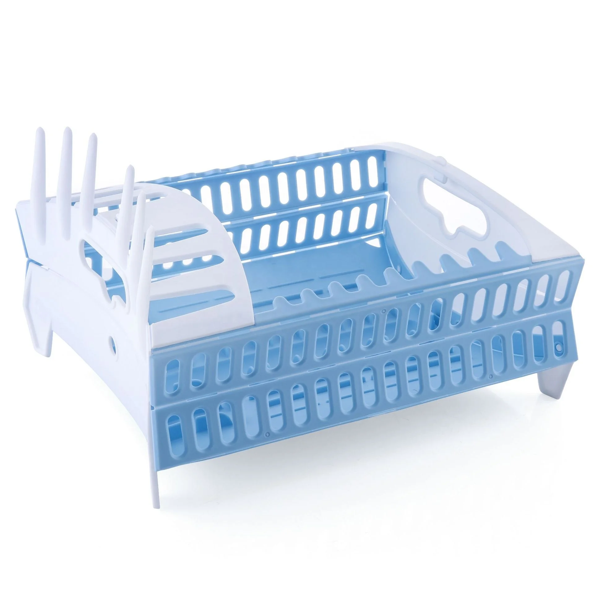 Dish Drying Rack Small Dish Rack with Tray Compact Dish Drainer for Kitchen Counter Cabinet