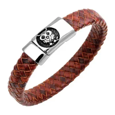 Simple Jewelry Owl Gift Fashion Smart accessories Mens Steel Bracelet