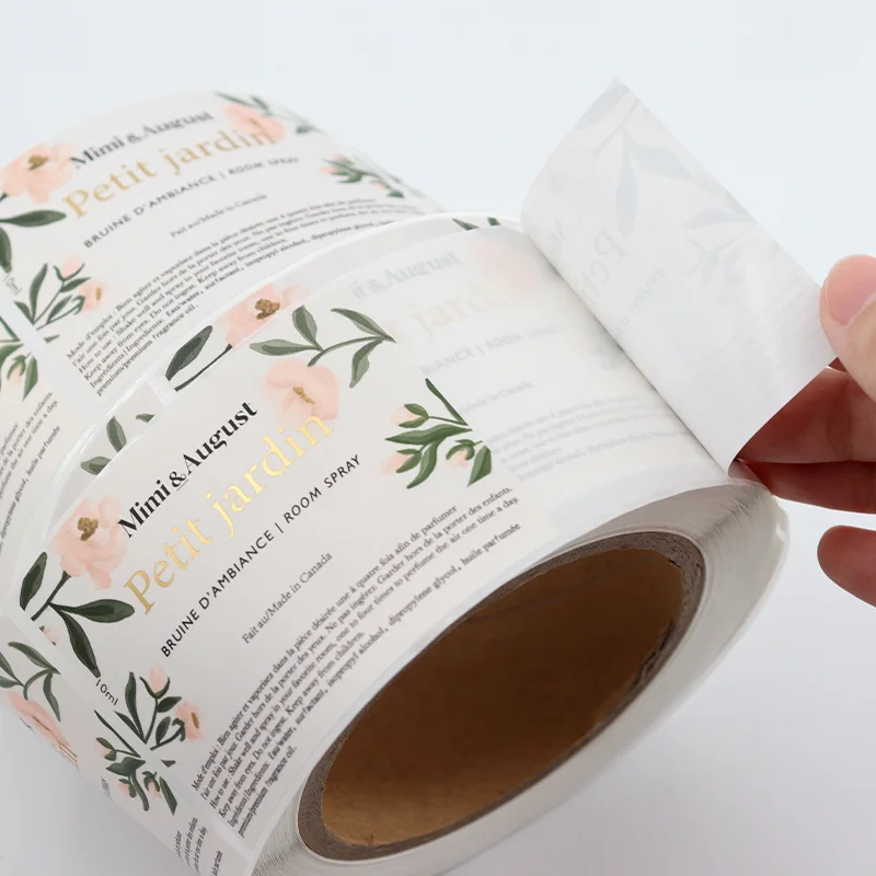 Custom logo sticker Waterproof Private Candles Label Matte Gold Foil Sticker Label Printing For Candle Jars