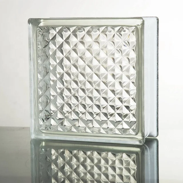 Transparent hollow glass brick transparent sitting room porch partition wall toilet opaque square bathroom frosted half wall