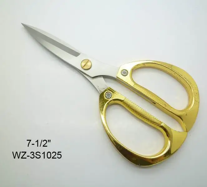 stainless steel material type utility fabric cutting shear brass scissors