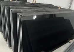 Polished Surface Granite Slabs Angola Black Granite For Kitchen Countertop and Island Top