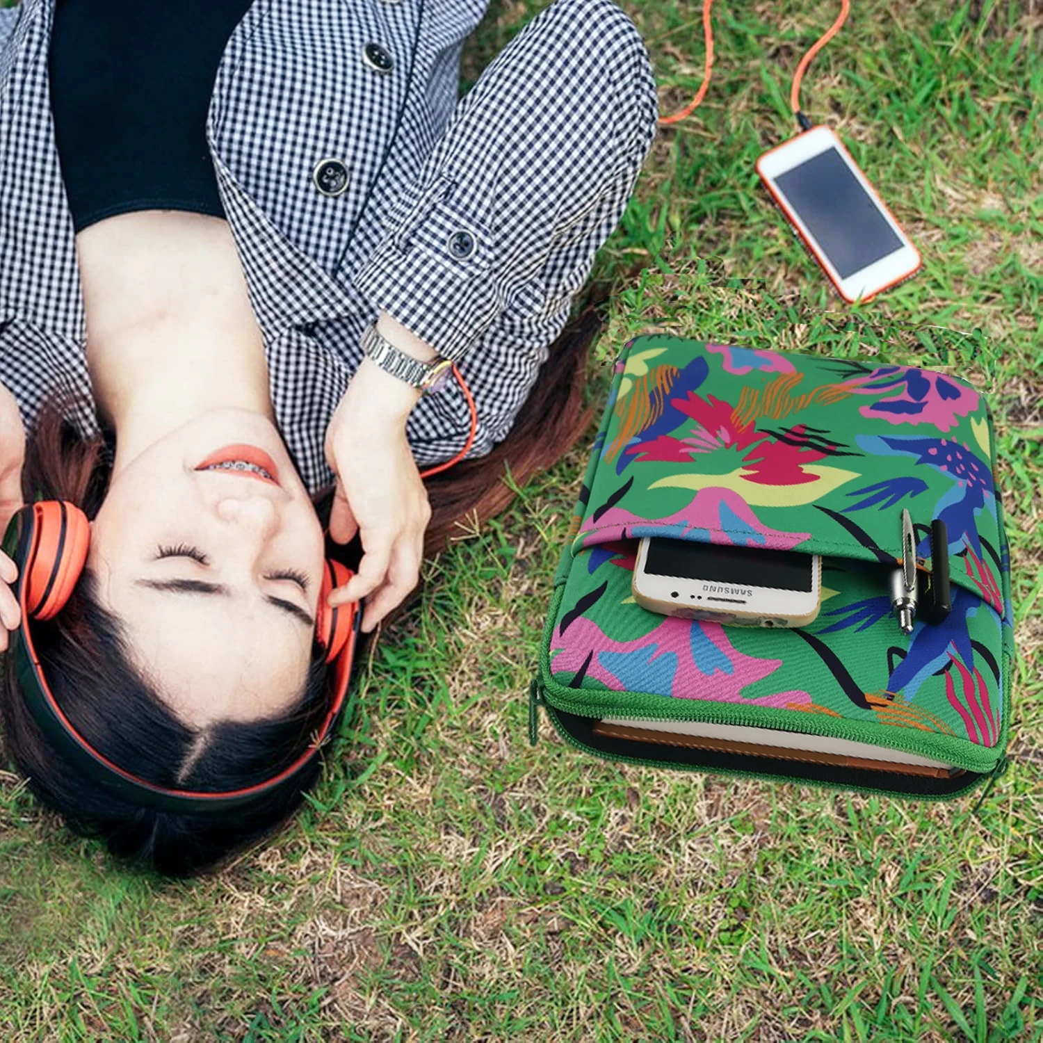 Free Sample Book Accessories 3 Size Neoprene  Book Sleeve With Zipper Tablet Sleeve Sublimation Book Covers With Front Pocket