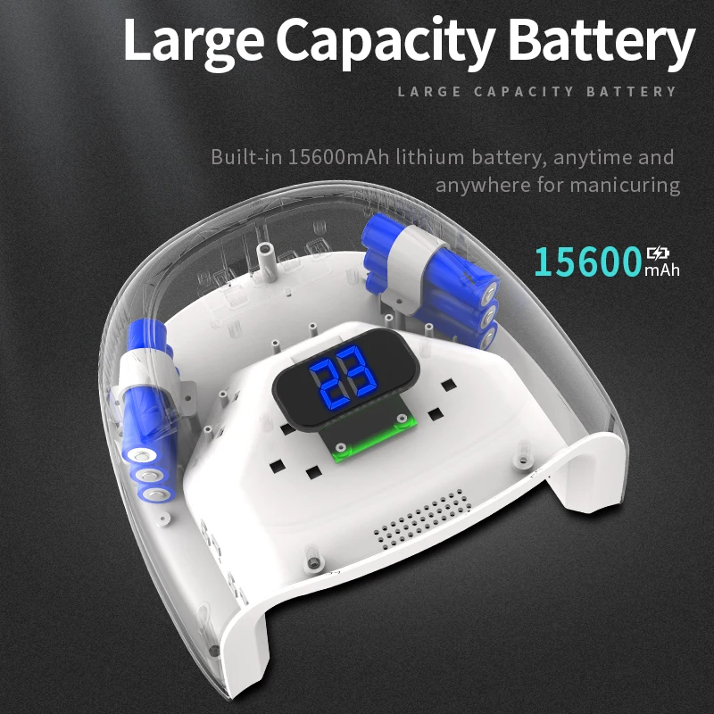 EL007 Professional Uv LED  Light 60w Rechargeable Cordless Nail Gel Lamp For Salon