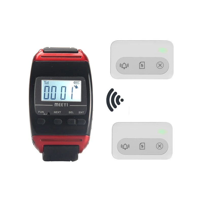 Wireless Wrist Watch Pager Calling System Patient Wrist Pager
