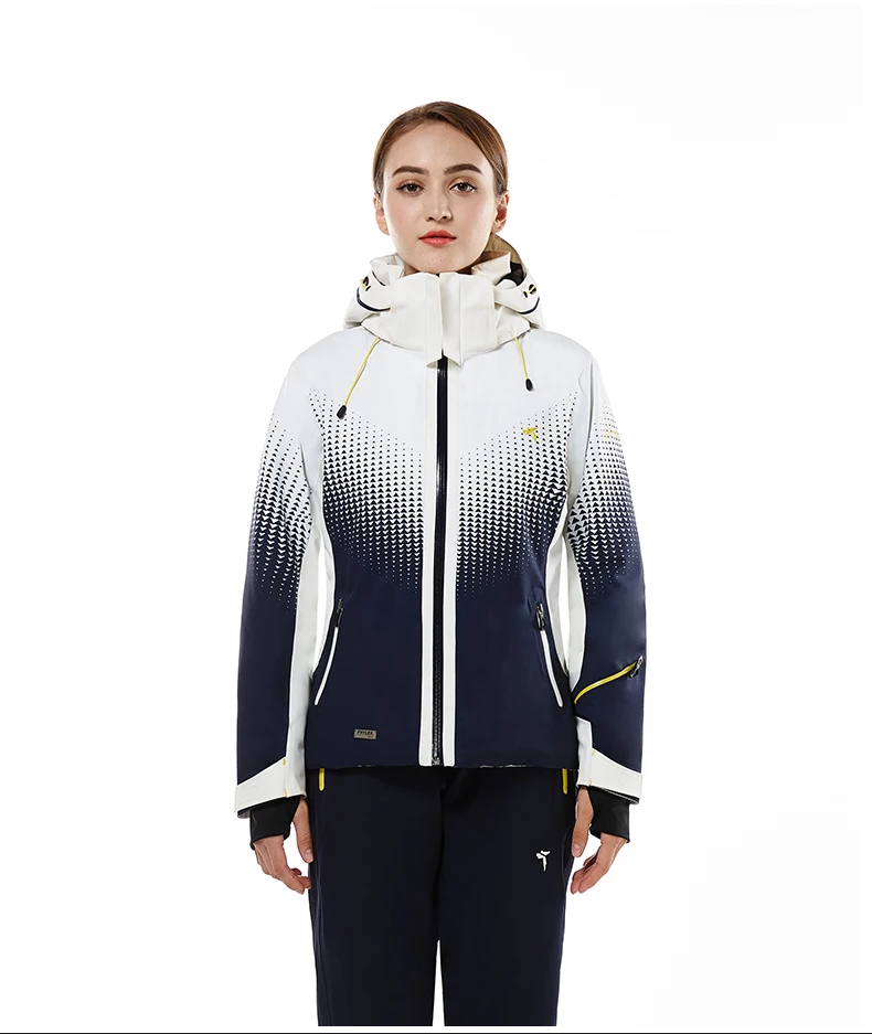 OEM ODM waterproof Anti-UV Tetrahedral fabric women  ski suits