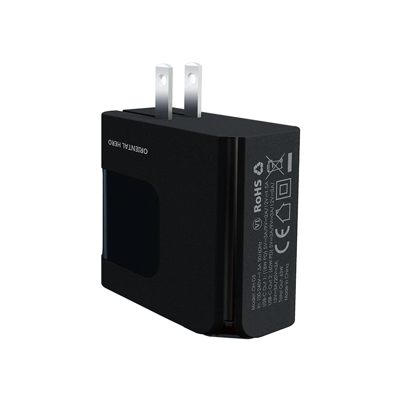 63W Dual Type-C PD GaN Fast Charger