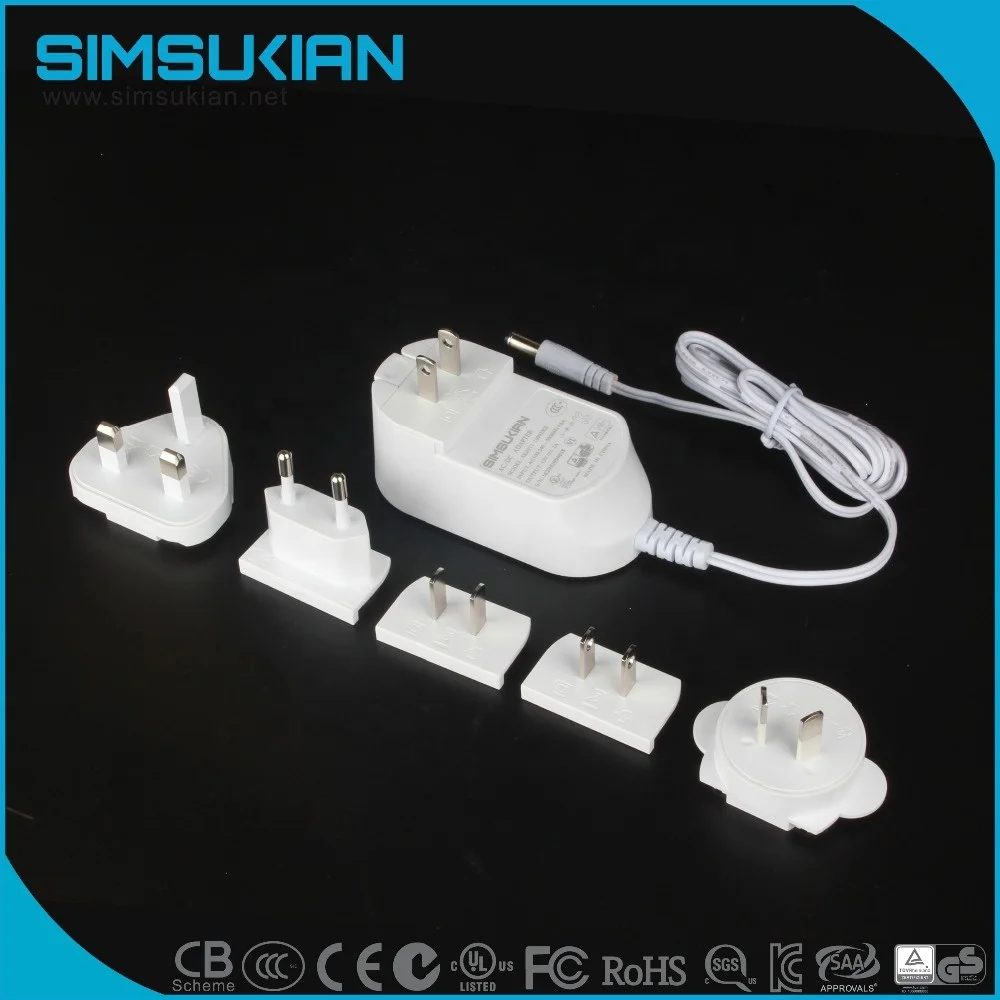 AC DC CN JP US EU EK UK AU настенный адаптер питания одобренный CCC VDE BS SAA KC PSE