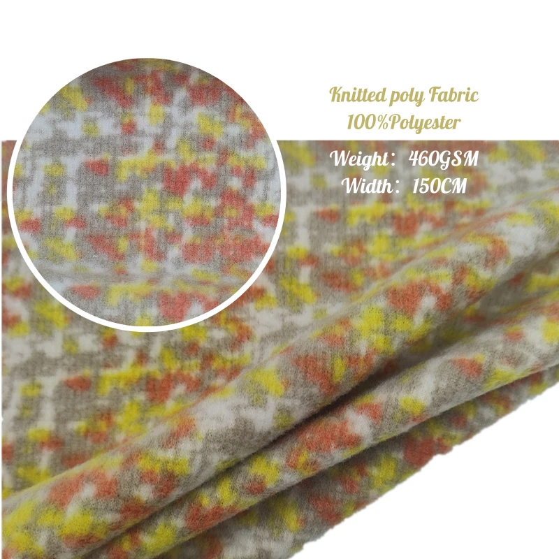 High quality knitted malleable elastic 460gsm polyester jacquard fabric for bedding