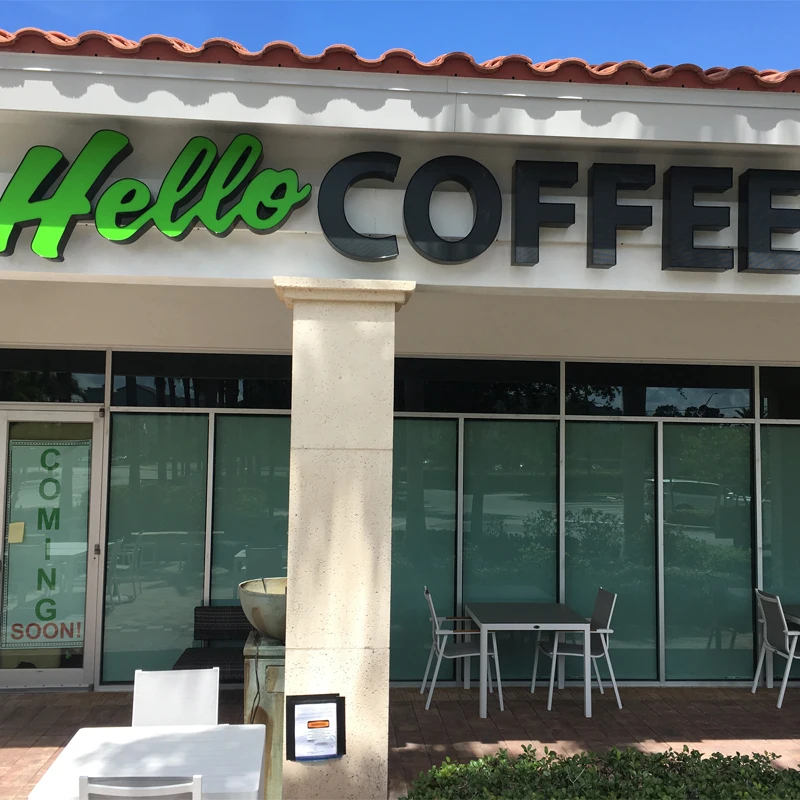 High Quality Business Signs Outdoor 3d Outdoor store name sign Supermarket Signage Led Lighting Building Signage