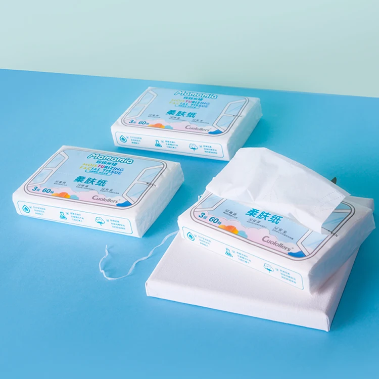 
Comfortable Face Cleaning Custom Logo Tissue Paper Gift Wrapping Cotton Soft Tissue 