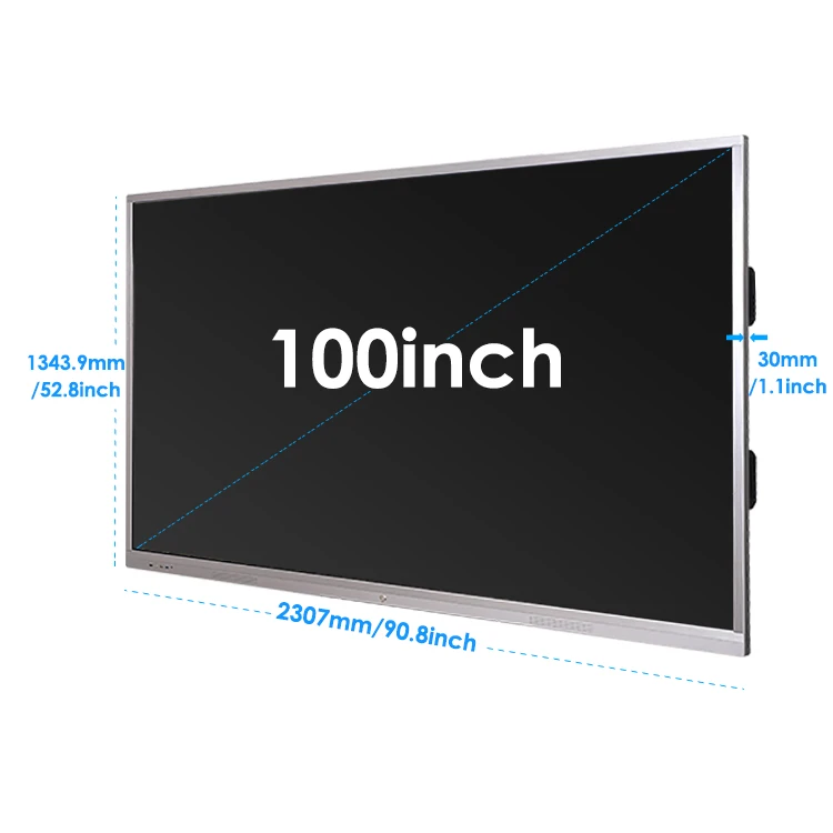 100 Inch Multi Touch Digital Smart Board Screen Floor Stand Electronic Interactive Whiteboard for Classroom