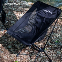 OUTINGMATE Manufacturers Custom Outdoor  Ultralight Portable  Aluminum Moon Chair Beach Chair Folding Camping Chair
