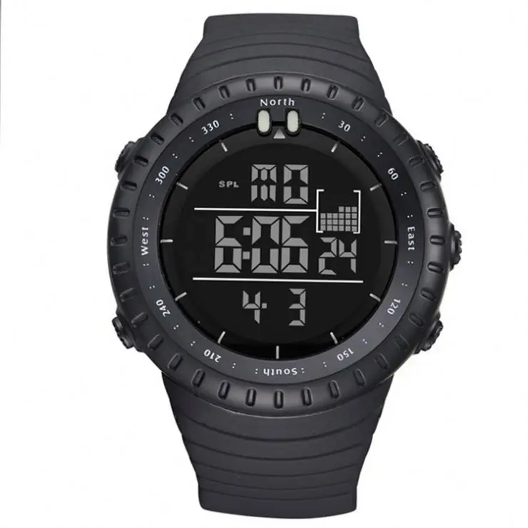 BIDEN  1113 fashion black boys digital watch hot sale Rubber strap Waterproof date display Ultra thin Casual watch set