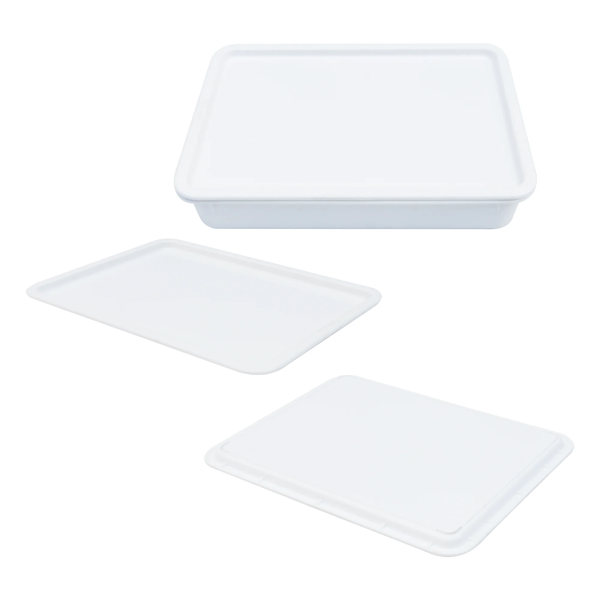 JOIN Stackable Bakery Storage Container With Lid Rectangular Bread Fermenting Tray Plastic Pizza Dough Proofing Box