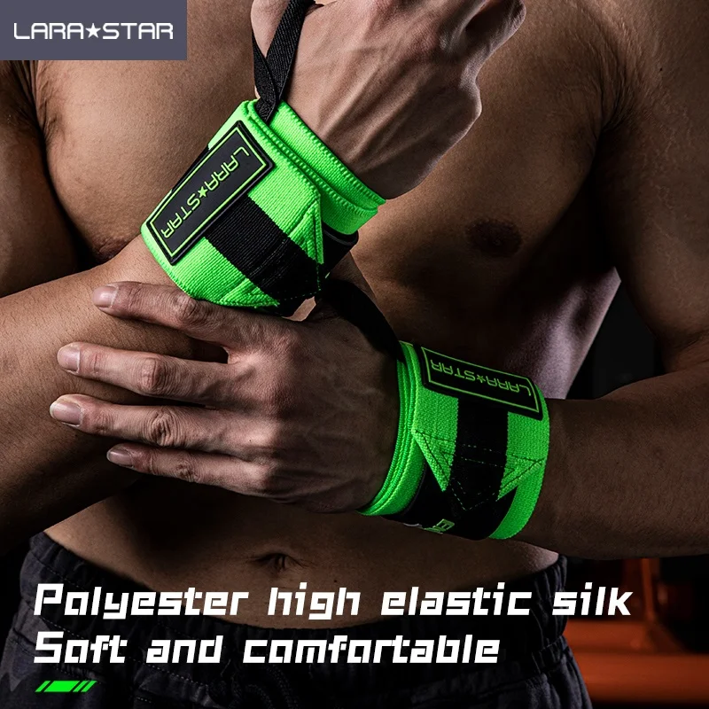 LS0665 High Quality Nylon Wrist Wraps Weightlifting Polyester Wrist Band Brace