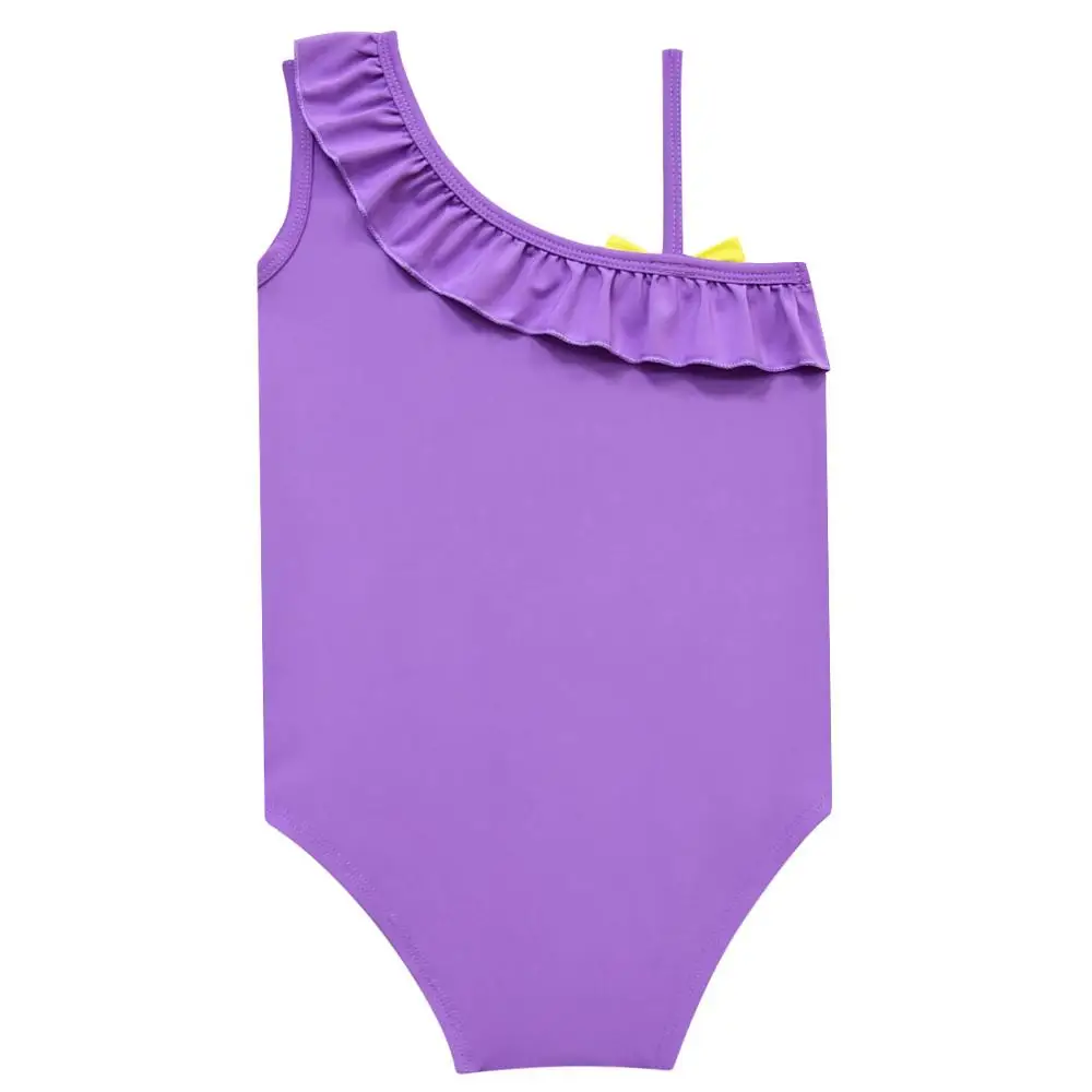 Kids Milk Silk Bathing Suit One Piece Baby Swimsuit Cute Cartoon Doll Girls Swimming Wear