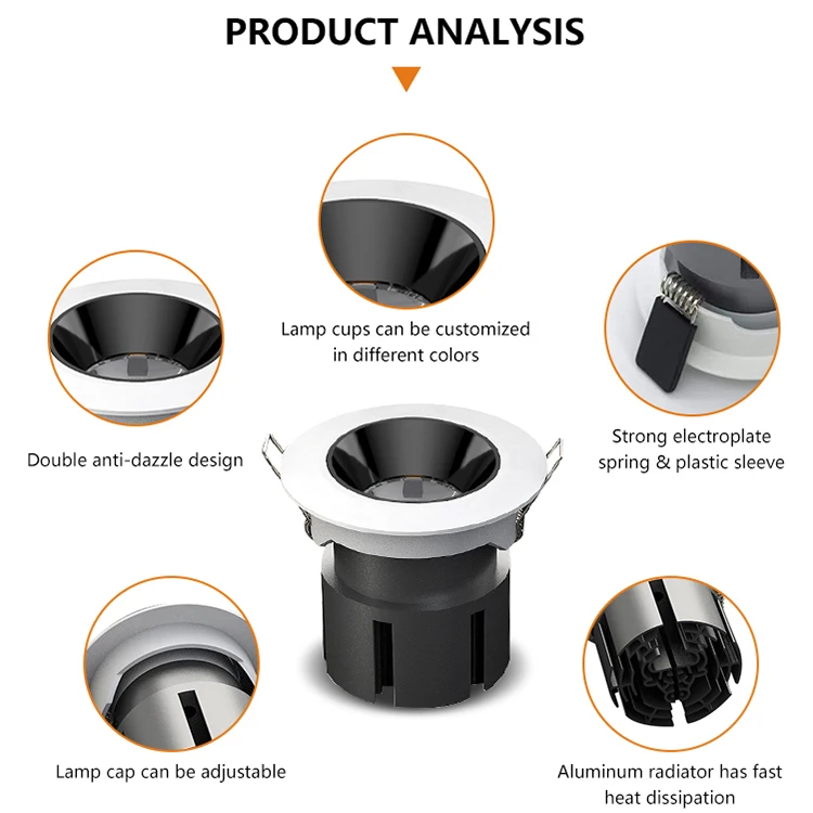 Allway SKD Ceiling Recessed Downlight Lamp Housing Fitting Indoor Home Office Spot LED Light Fixture