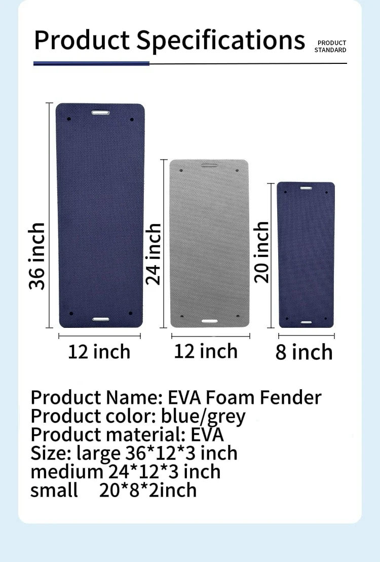 High-Density EVA Foam Flat Fenders Marine Anti-Collision Board Marine Accessories