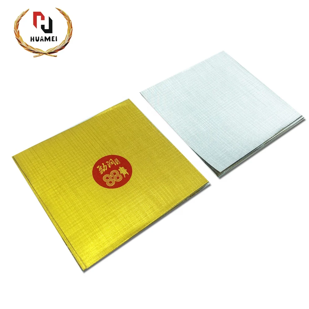 
Golden Embossing aluminum foil Packing paper thickness 0.012MM for Tea wrapping paper/Chocolates paper/Christmas 