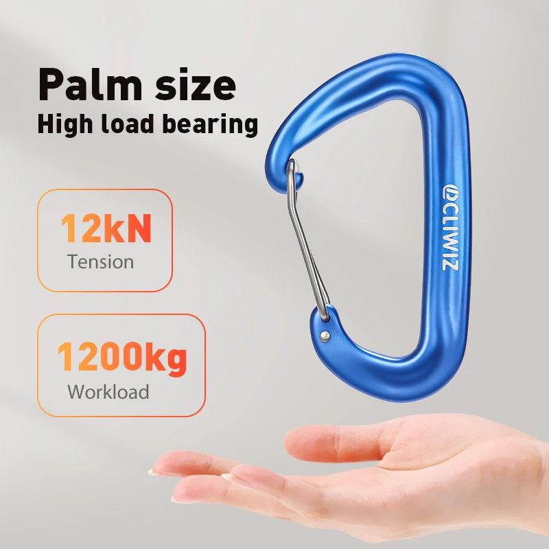 JRSGS 7075 Aviation Aluminum 80*48MM 12kn Ultra-Light Outdoor climbing accessories Hammock Hooks Customized Carabiner Clips