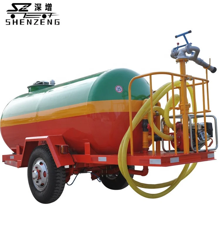 2500litres tractor tow farm use single axle water tank truck trailer