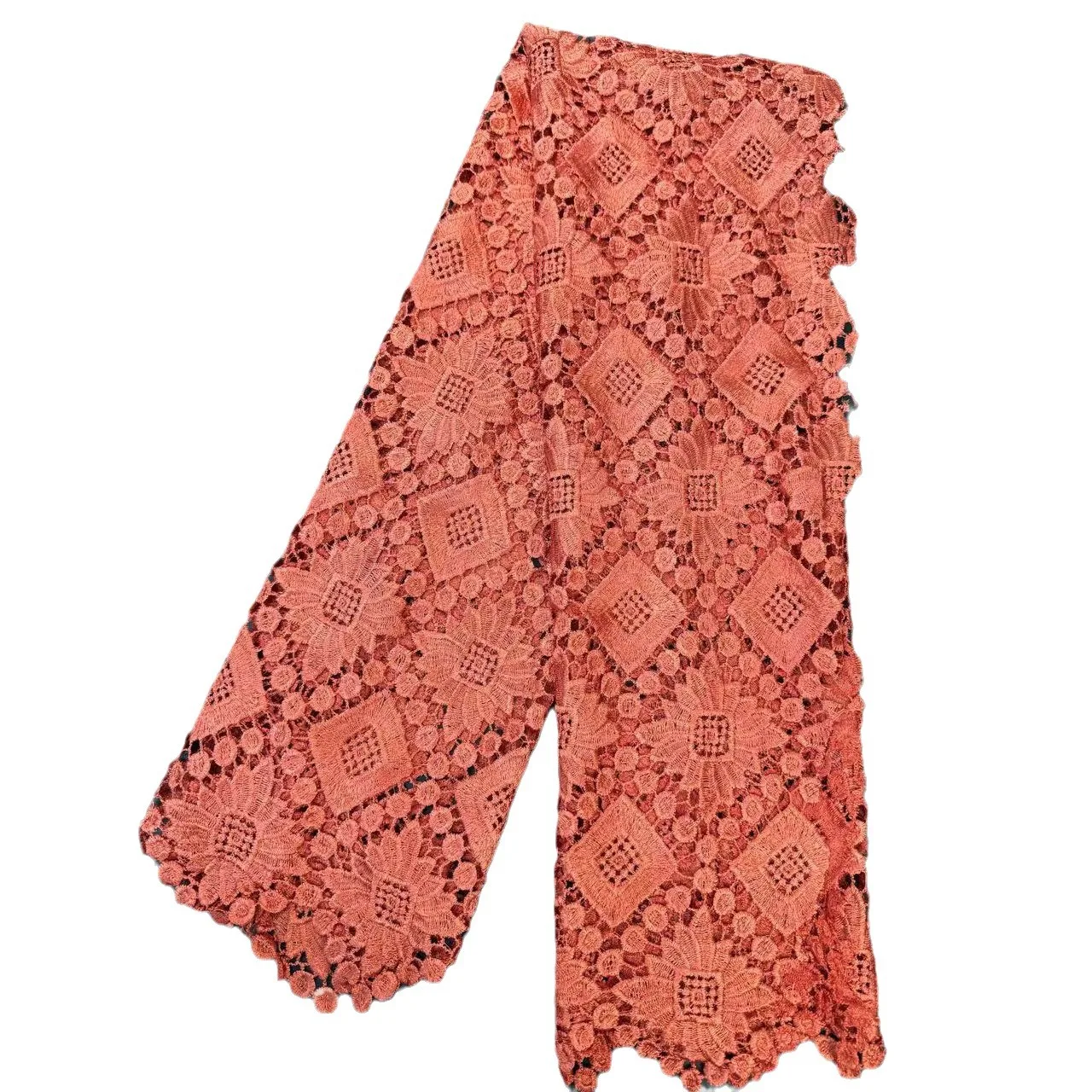 Wholesale Cheap George Lace Fabric Yellow Color African lace Fabric With Sequins Embroidered