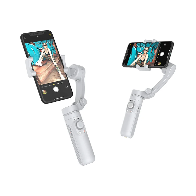 SK062 white portable automatic adjustable phone dslr camera handheld gimbal stabilizer