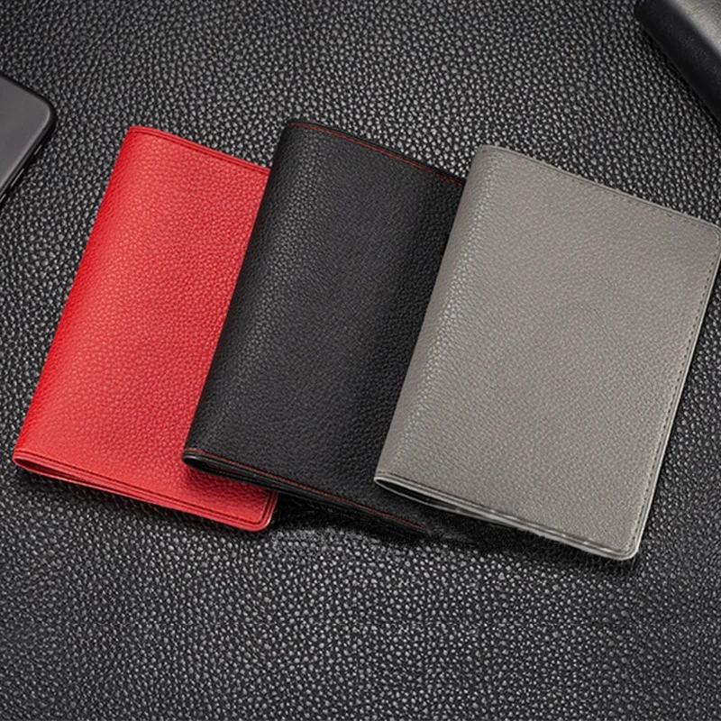Wholesale Custom Durable And Waterproof PVC Litchi Leather Travel Passport Wallet With Card Holders