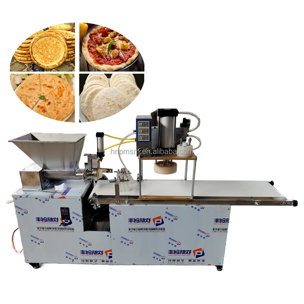Restaurant Tortilla Press Industrial Chapati Sheeter High-Speed Pita Maker Heavy Duty Roti Naan Dough Ball Roller