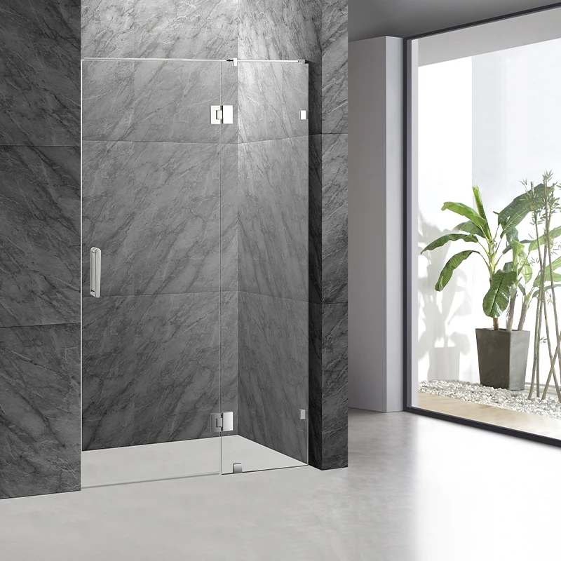 Pivot Square Corner Shower Door Aluminum Custom Hotel France Shower Enclosure