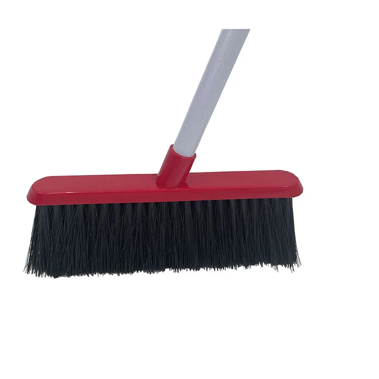 Indoor use long handle dustpan and broom cleaning brush set