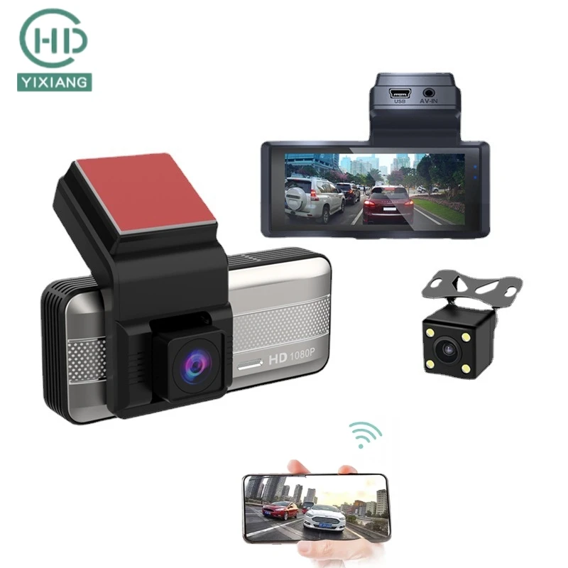 3.16 Inch WiFi Dual Lens Dash Cam For Car  APP  Control HD 1080P Looping recording  Night Vision DVR Car Camera  Recorder