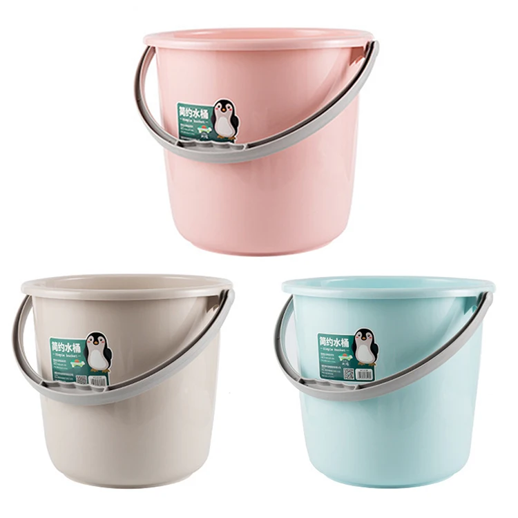 2024 High Quality Wholesale 13L Plastic Water Bucket With Handle 3.5 Gallon Bath Plastic Buckets