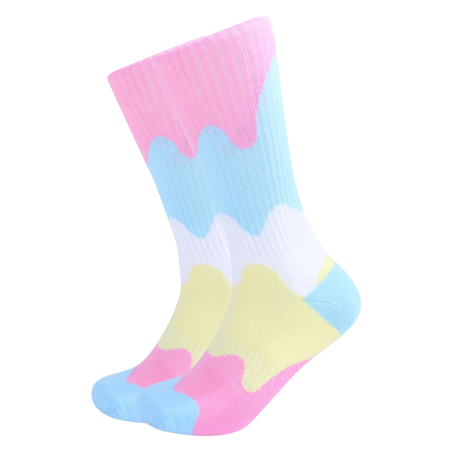  Top Quality Custom fun Design 100% Cotton Men Sports Socks Compression Ankle running athletic