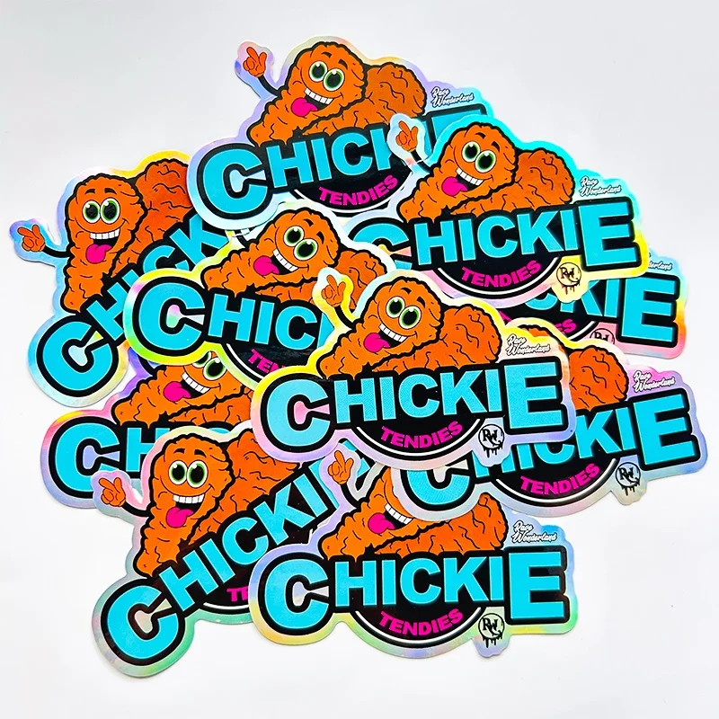 Wholesale Popular Custom Waterproof Company Brand Logo Adhesive Label Die Cut Holographic Sticker Cartoon Anime Hologram Sticker
