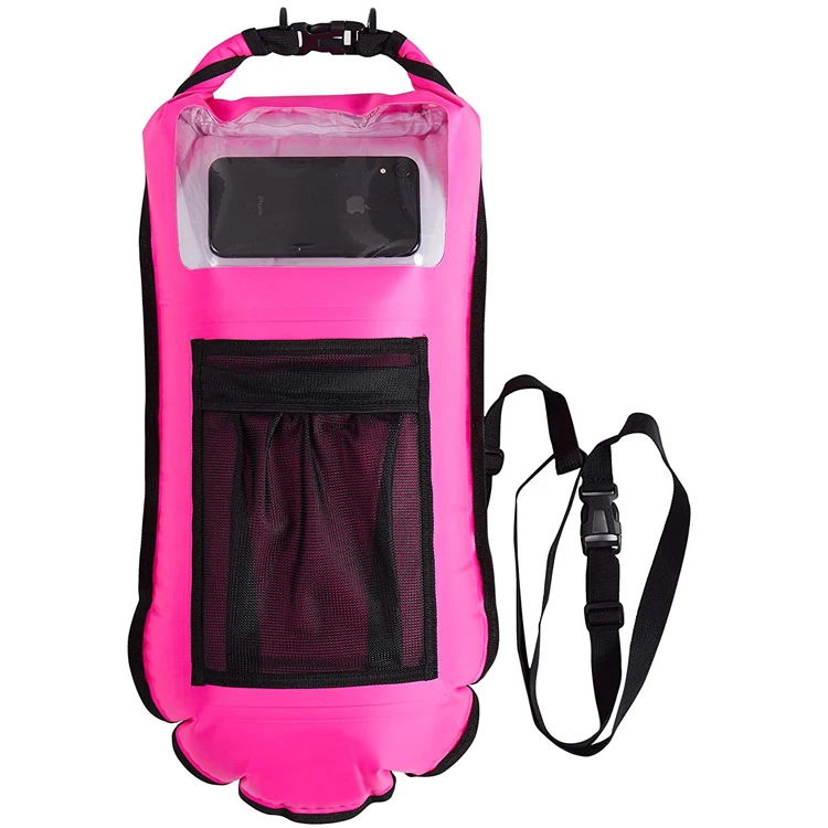 Waterproof Dry Bag OEM PVC Life Buoy Waterproof Swim Buoy Bag for Open Water