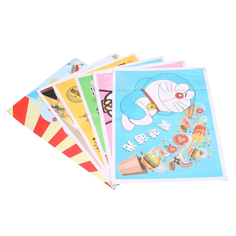 
 Лоток для картофеля для ресторана, раков, складная бумага для гамбургеров, одноразовый лоток, 600 тюков на заказ  