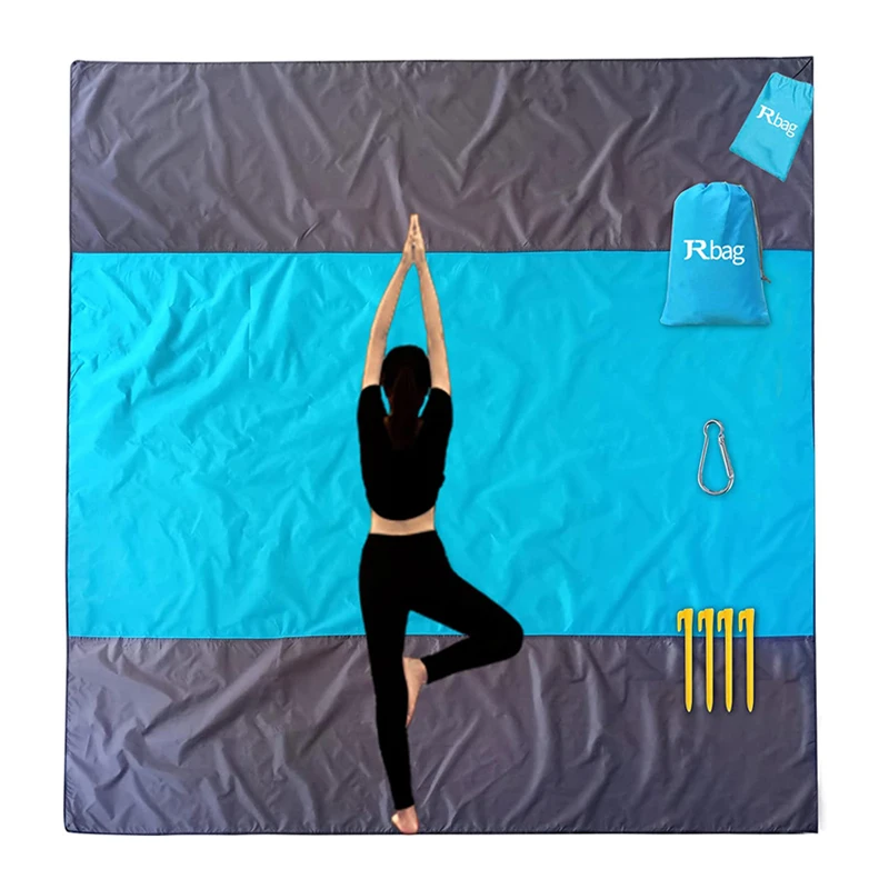 Spot Goods Outdoor Waterproof And Sand Proof Beach Blanket 280CM*300CM Oversized Beach Mat Portable Picnic Mat