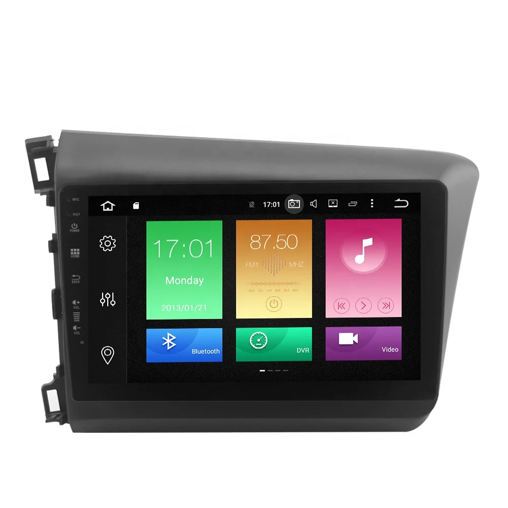 Автомобильная стереосистема ZESTECH, 9 дюймов, Android 10, 1 DIN, для HONDA Civic 2012, 2013, 2014, с левым рулем, GPS-навигацией